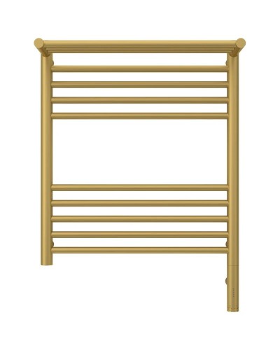 Полотенцесушитель электрический 600х500 золотой матовый МЭМ правый Сунержа Богема с полкой 3.0 032-5807-6050