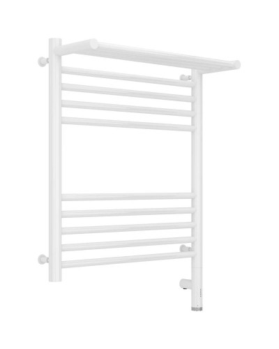 Полотенцесушитель электрический 600х500 белый глянец МЭМ правый Сунержа Богема с полкой 3.0 12-5807-6050