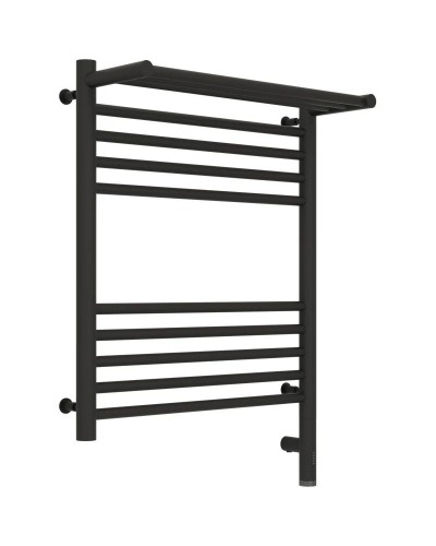 Полотенцесушитель электрический 600х500 темный титан муар МЭМ правый Сунержа Богема с полкой 3.0 15-5807-6050