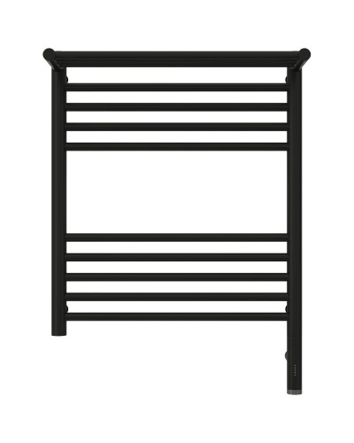 Полотенцесушитель электрический 600х500 черный матовый МЭМ правый Сунержа Богема с полкой 3.0 31-5807-6050