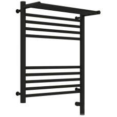 Полотенцесушитель электрический 600х500 черный матовый МЭМ правый Сунержа Богема с полкой 3.0 31-5807-6050