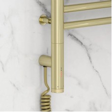 Полотенцесушитель электрический 800х500 шампань МЭМ левый Сунержа Богема с полкой 3.0 020-5806-8050