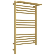 Полотенцесушитель электрический 800х500 золотой матовый МЭМ левый Сунержа Богема с полкой 3.0 032-5806-8050