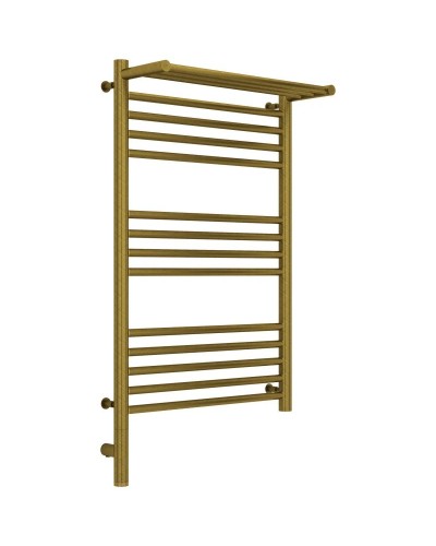 Полотенцесушитель электрический 800х500 состаренная бронза МЭМ левый Сунержа Богема с полкой 3.0 05-5806-8050