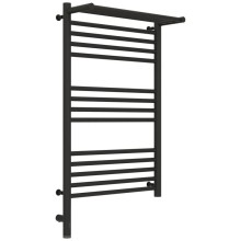 Полотенцесушитель электрический 800х500 темный титан муар МЭМ левый Сунержа Богема с полкой 3.0 15-5806-8050