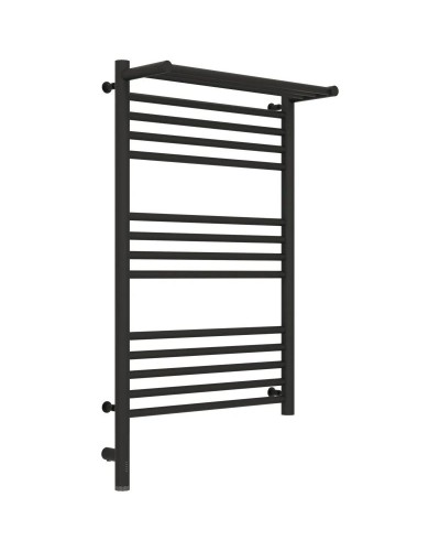 Полотенцесушитель электрический 800х500 темный титан муар МЭМ левый Сунержа Богема с полкой 3.0 15-5806-8050