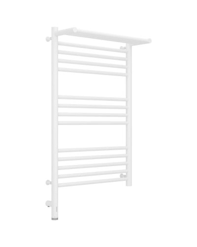 Полотенцесушитель электрический 800х500 белый матовый МЭМ левый Сунержа Богема с полкой 3.0 30-5806-8050
