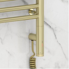 Полотенцесушитель электрический 800х500 шампань МЭМ правый Сунержа Богема с полкой 3.0 020-5807-8050