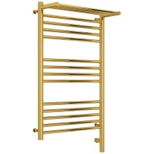 Полотенцесушитель электрический 800х500 золотой МЭМ правый Сунержа Богема с полкой 3.0 03-5807-8050