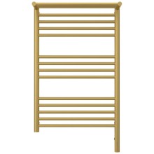 Полотенцесушитель электрический 800х500 золотой матовый МЭМ правый Сунержа Богема с полкой 3.0 032-5807-8050