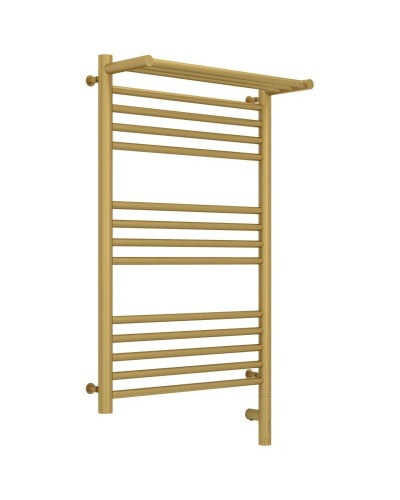 Полотенцесушитель электрический 800х500 золотой матовый МЭМ правый Сунержа Богема с полкой 3.0 032-5807-8050