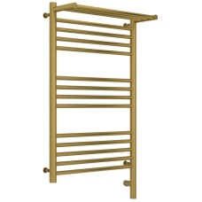 Полотенцесушитель электрический 800х500 состаренная латунь МЭМ правый Сунержа Богема с полкой 3.0 051-5807-8050