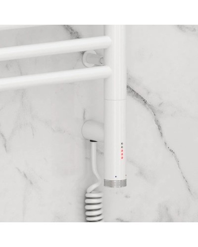 Полотенцесушитель электрический 800х500 белый глянец МЭМ правый Сунержа Богема с полкой 3.0 12-5807-8050