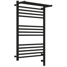 Полотенцесушитель электрический 800х500 черный матовый МЭМ правый Сунержа Богема с полкой 3.0 31-5807-8050