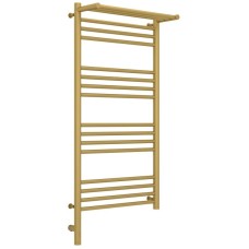 Полотенцесушитель электрический 1000х500 золотой матовый МЭМ левый Сунержа Богема с полкой 3.0 032-5806-1050
