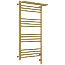 Полотенцесушитель электрический 1000х500 состаренная латунь МЭМ правый Сунержа Богема с полкой 3.0 051-5807-1050