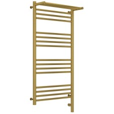 Полотенцесушитель электрический 1000х500 состаренная латунь МЭМ правый Сунержа Богема с полкой 3.0 051-5807-1050