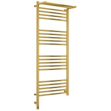 Полотенцесушитель электрический 1200х500 золотой МЭМ левый Сунержа Богема с полкой 3.0 03-5806-1250