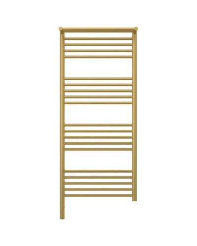 Полотенцесушитель электрический 1200х500 золотой матовый МЭМ левый Сунержа Богема с полкой 3.0 032-5806-1250