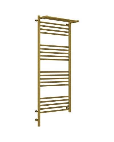 Полотенцесушитель электрический 1200х500 состаренная бронза МЭМ левый Сунержа Богема с полкой 3.0 05-5806-1250