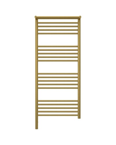 Полотенцесушитель электрический 1200х500 состаренная латунь МЭМ левый Сунержа Богема с полкой 3.0 051-5806-1250