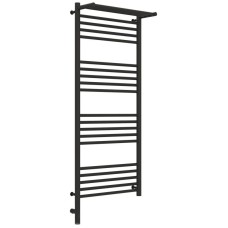 Полотенцесушитель электрический 1200х500 темный титан муар МЭМ левый Сунержа Богема с полкой 3.0 15-5806-1250