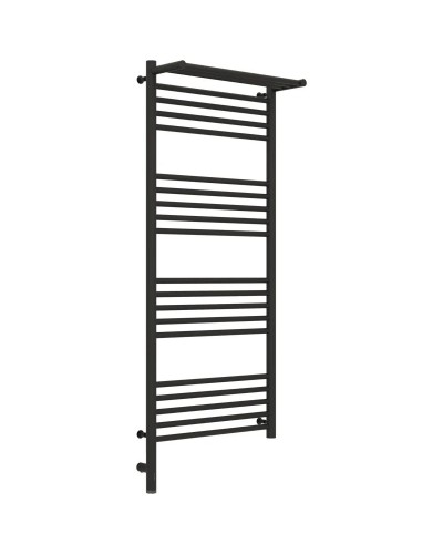 Полотенцесушитель электрический 1200х500 темный титан муар МЭМ левый Сунержа Богема с полкой 3.0 15-5806-1250