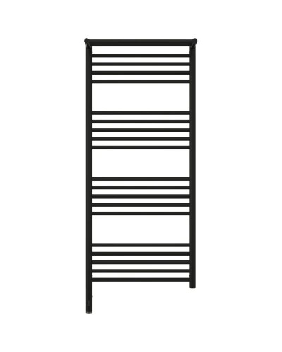 Полотенцесушитель электрический 1200х500 черный матовый МЭМ левый Сунержа Богема с полкой 3.0 31-5806-1250