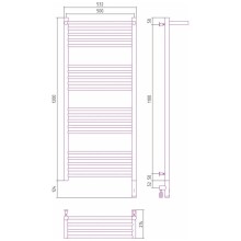 Полотенцесушитель электрический 1200х500 золотой МЭМ правый Сунержа Богема с полкой 3.0 03-5807-1250