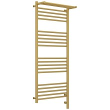 Полотенцесушитель электрический 1200х500 золотой матовый МЭМ правый Сунержа Богема с полкой 3.0 032-5807-1250