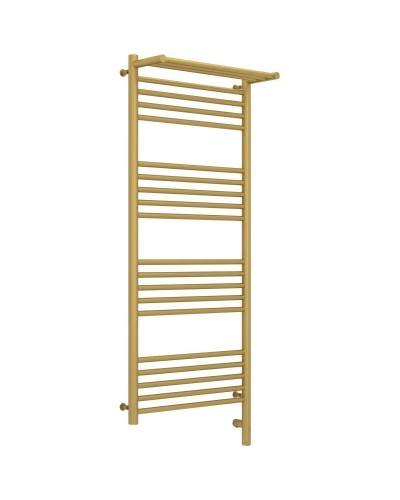 Полотенцесушитель электрический 1200х500 золотой матовый МЭМ правый Сунержа Богема с полкой 3.0 032-5807-1250