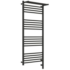 Полотенцесушитель электрический 1200х500 темный титан муар МЭМ правый Сунержа Богема с полкой 3.0 15-5807-1250