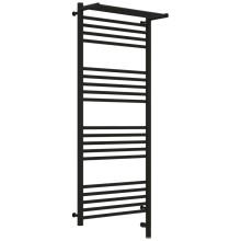 Полотенцесушитель электрический 1200х500 черный матовый МЭМ правый Сунержа Богема с полкой 3.0 31-5807-1250