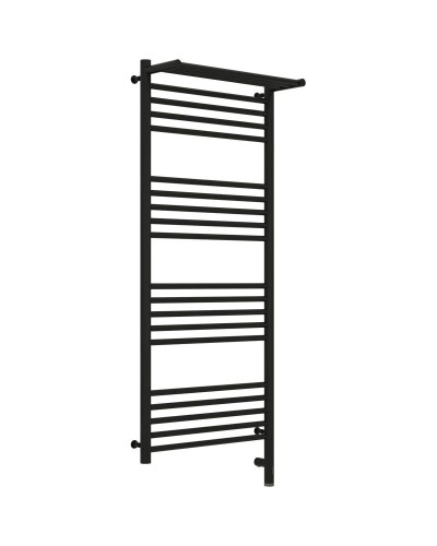 Полотенцесушитель электрический 1200х500 черный матовый МЭМ правый Сунержа Богема с полкой 3.0 31-5807-1250