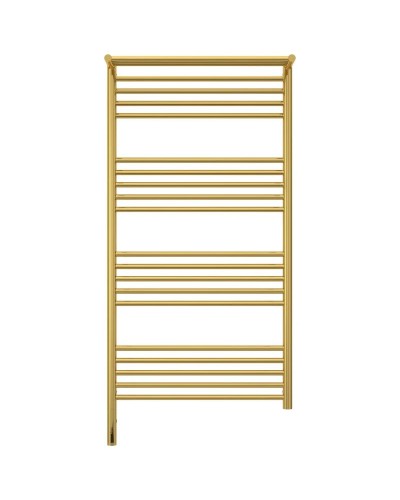 Полотенцесушитель электрический 1200х600 золотой МЭМ левый Сунержа Богема с полкой 3.0 03-5806-1260