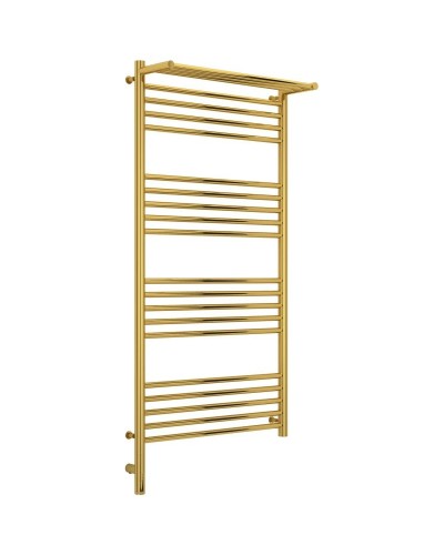 Полотенцесушитель электрический 1200х600 золотой МЭМ левый Сунержа Богема с полкой 3.0 03-5806-1260