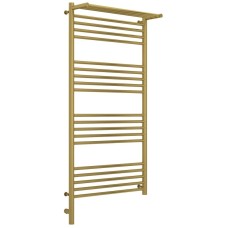 Полотенцесушитель электрический 1200х600 состаренная латунь МЭМ левый Сунержа Богема с полкой 3.0 051-5806-1260