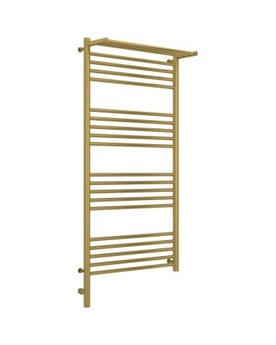 Полотенцесушитель электрический 1200х600 состаренная латунь МЭМ левый Сунержа Богема с полкой 3.0 051-5806-1260