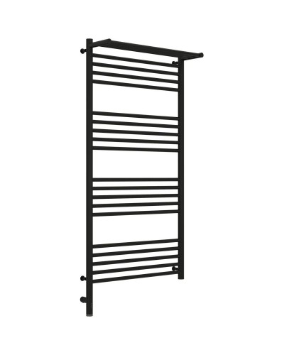 Полотенцесушитель электрический 1200х600 черный матовый МЭМ левый Сунержа Богема с полкой 3.0 31-5806-1260