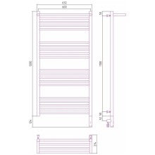 Полотенцесушитель электрический 1200х600 состаренная бронза МЭМ правый Сунержа Богема с полкой 3.0 05-5807-1260