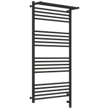 Полотенцесушитель электрический 1200х600 темный титан муар МЭМ правый Сунержа Богема с полкой 3.0 15-5807-1260