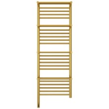 Полотенцесушитель электрический 1200х400 золотой МЭМ левый Сунержа Богема с полкой 3.0 03-5808-1240