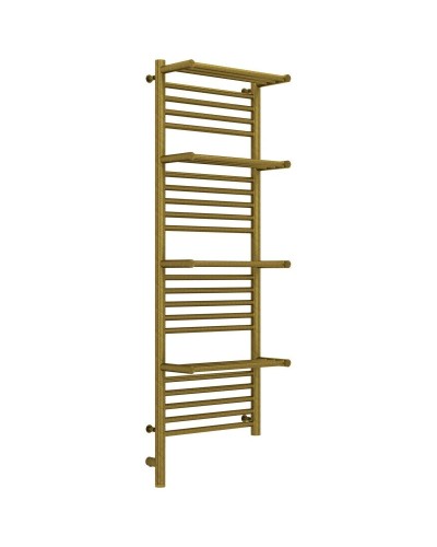 Полотенцесушитель электрический 1200х400 состаренная бронза МЭМ левый Сунержа Богема с полкой 3.0 05-5808-1240