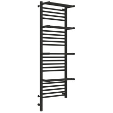 Полотенцесушитель электрический 1200х400 темный титан муар МЭМ левый Сунержа Богема с полкой 3.0 15-5808-1240