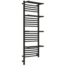 Полотенцесушитель электрический 1200х400 черный матовый МЭМ левый Сунержа Богема с полкой 3.0 31-5808-1240