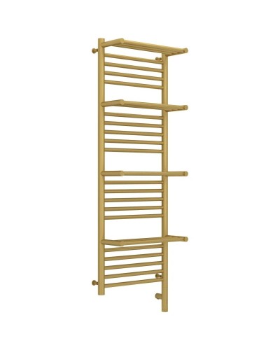 Полотенцесушитель электрический 1200х400 золотой матовый МЭМ правый Сунержа Богема с полкой 3.0 032-5809-1240