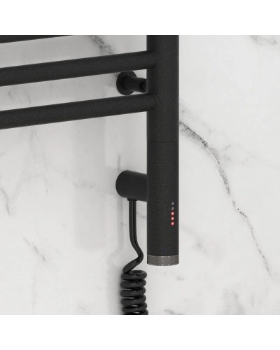 Полотенцесушитель электрический 1200х400 темный титан муар МЭМ правый Сунержа Богема с полкой 3.0 15-5809-1240