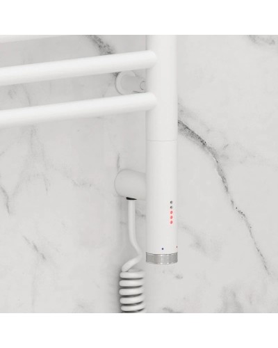 Полотенцесушитель электрический 1200х400 белый матовый МЭМ правый Сунержа Богема с полкой 3.0 30-5809-1240