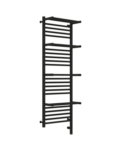 Полотенцесушитель электрический 1200х400 черный матовый МЭМ правый Сунержа Богема с полкой 3.0 31-5809-1240