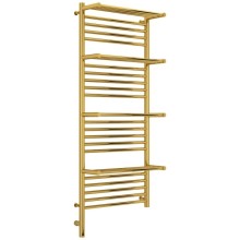 Полотенцесушитель электрический 1200х500 золотой МЭМ левый Сунержа Богема с полкой 3.0 03-5808-1250